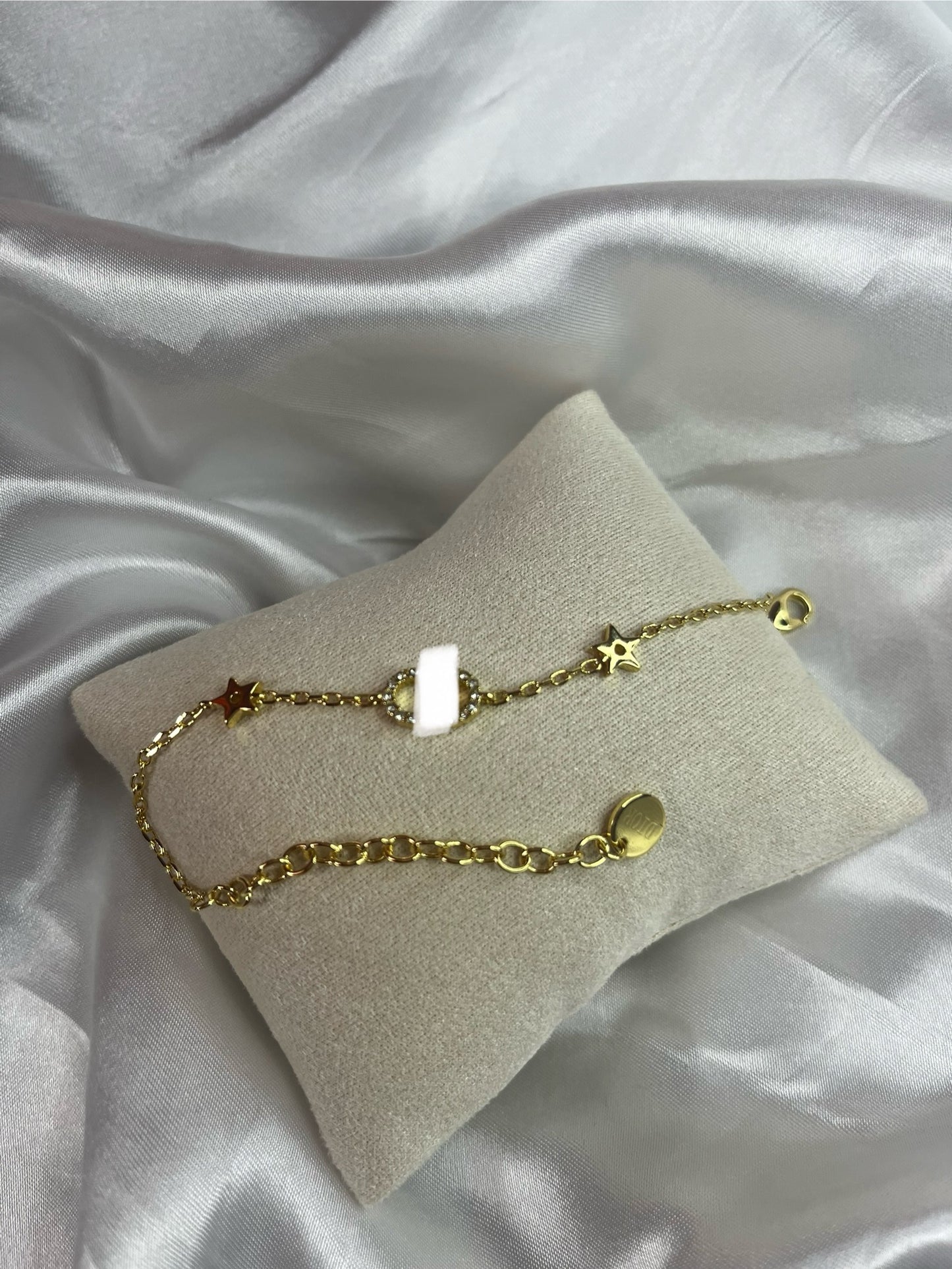 Gold diamond DD star bracelet