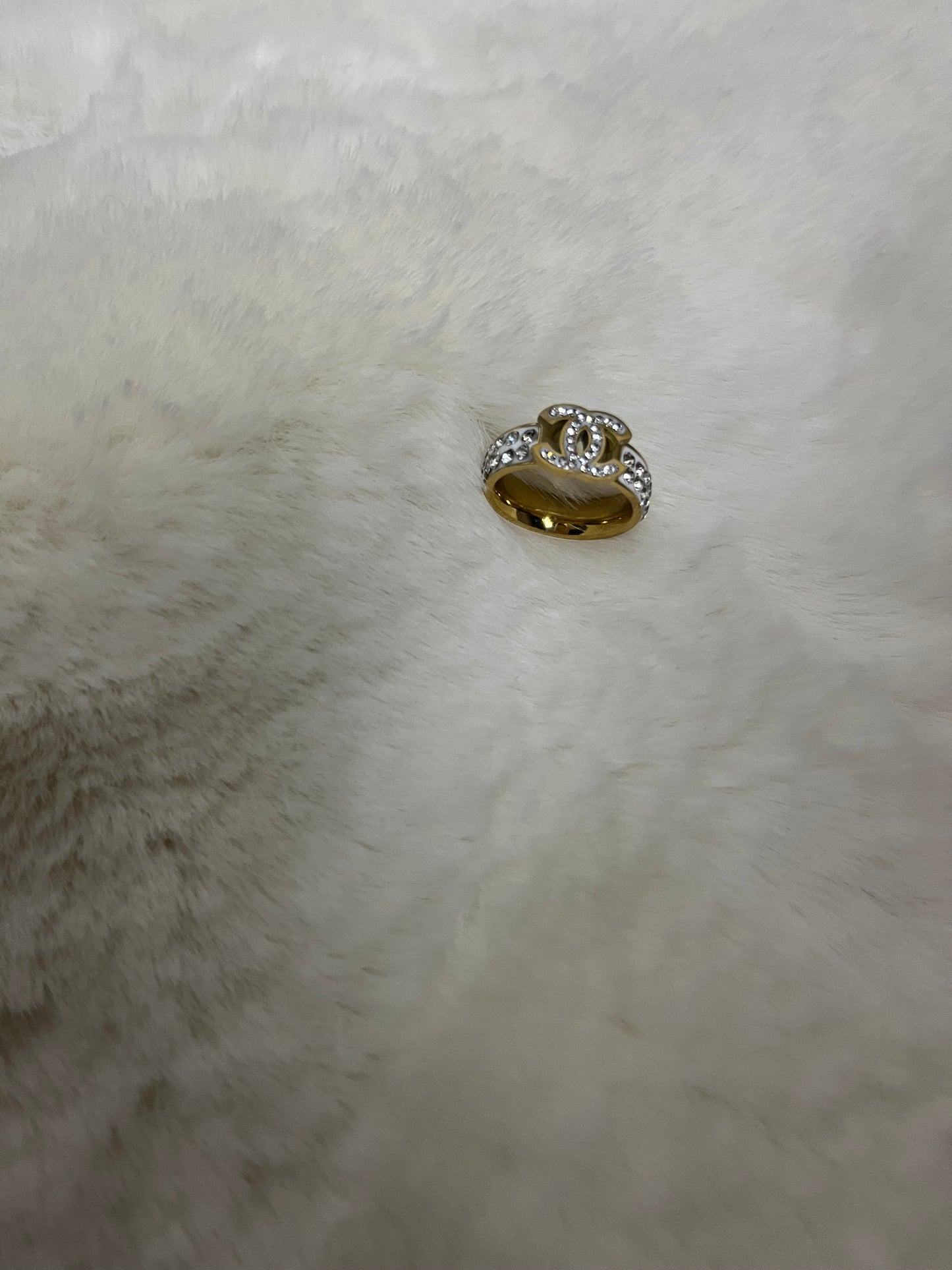 Gold diamanté Cece Ring