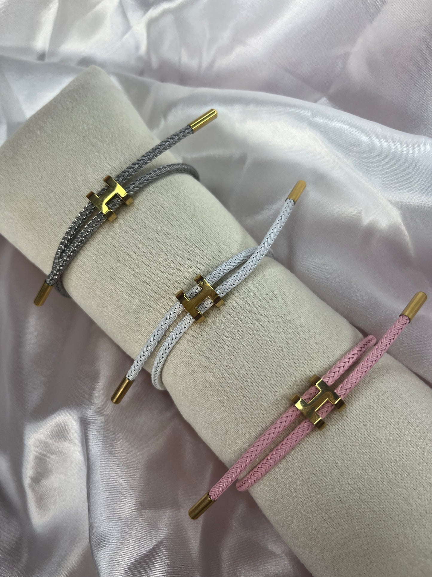 Gold coloured adjustable bracelet
