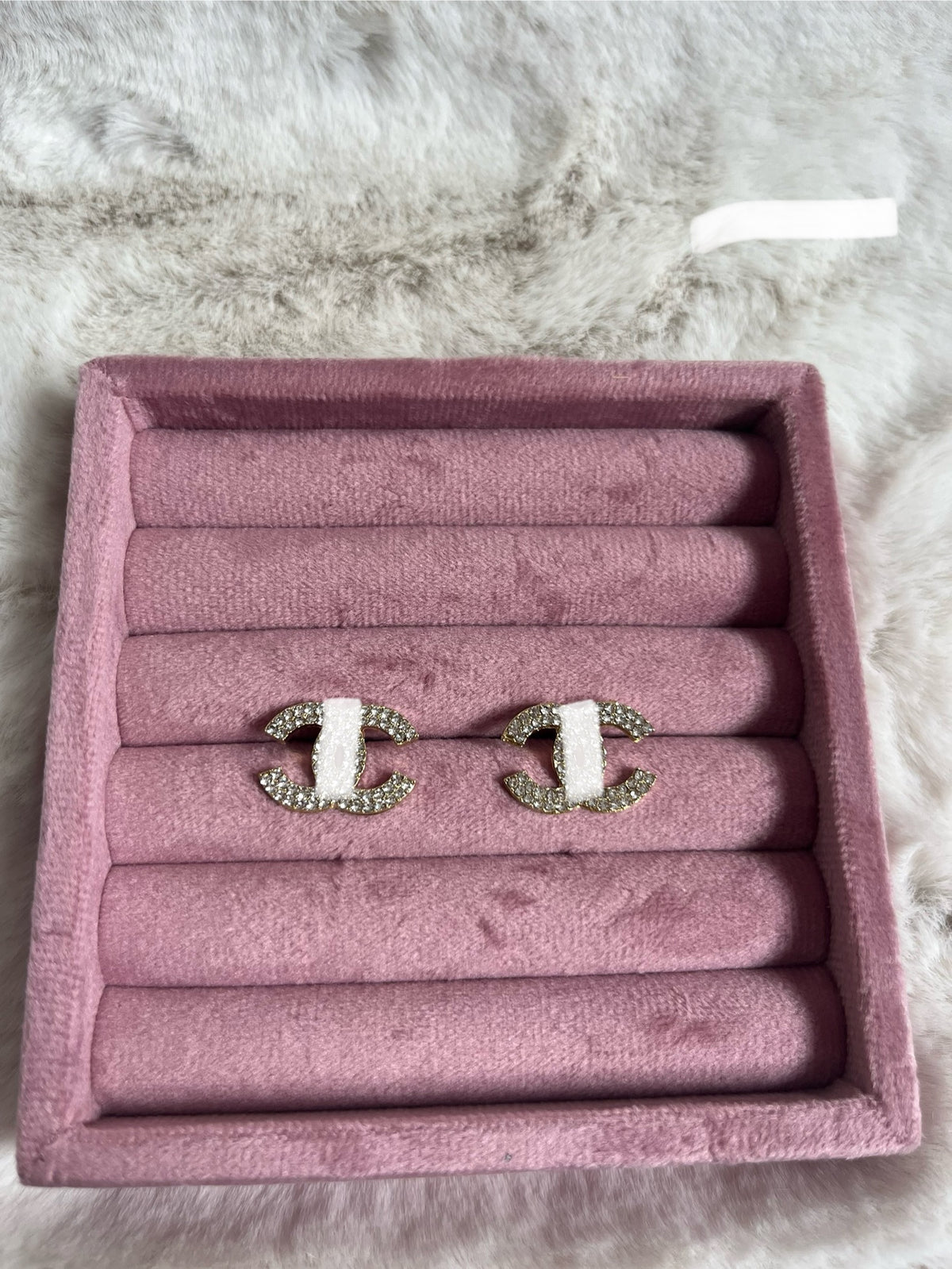 Silver or gold diamanté Cece earrings