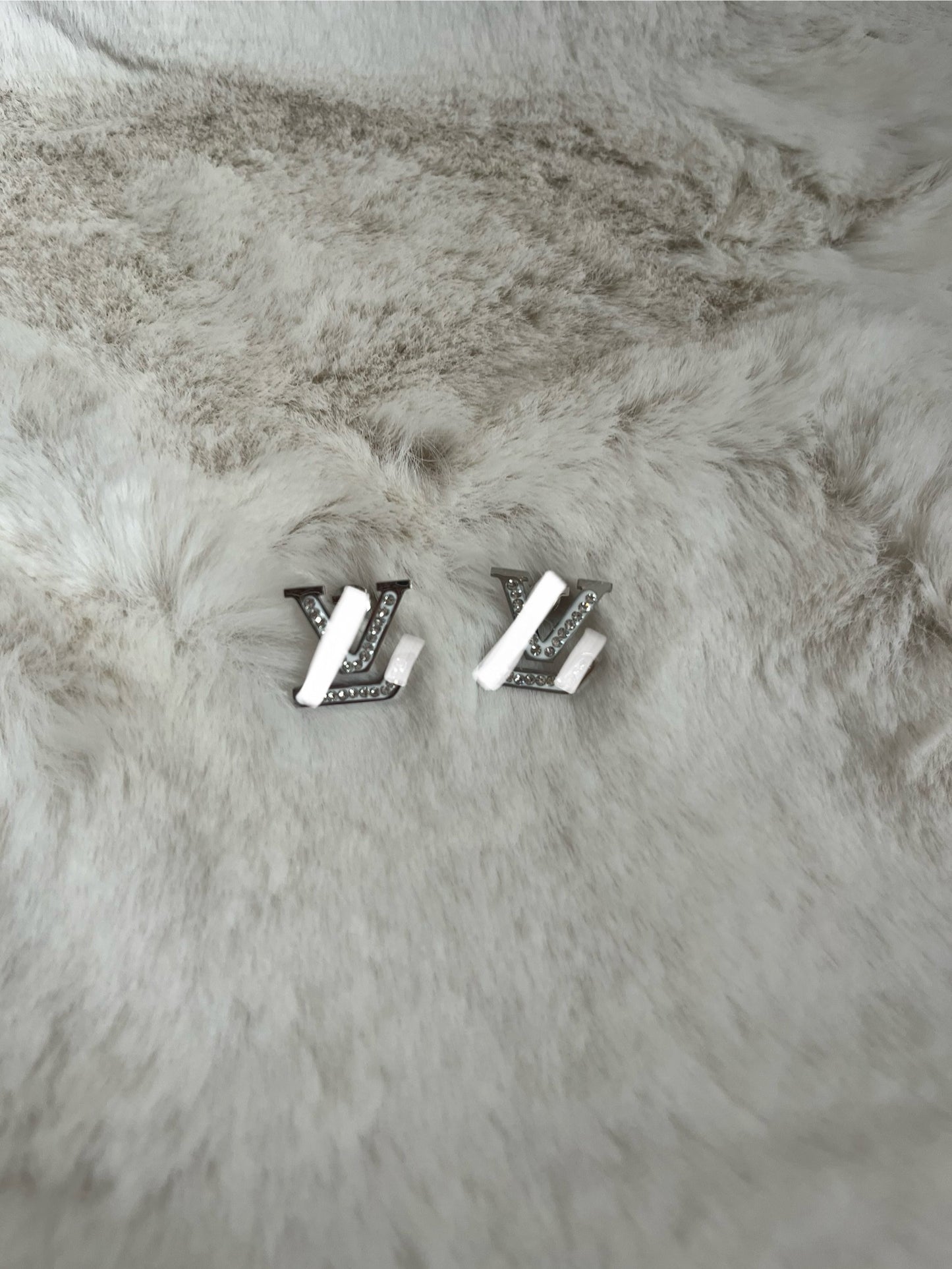Silver diamanté luvu earrings