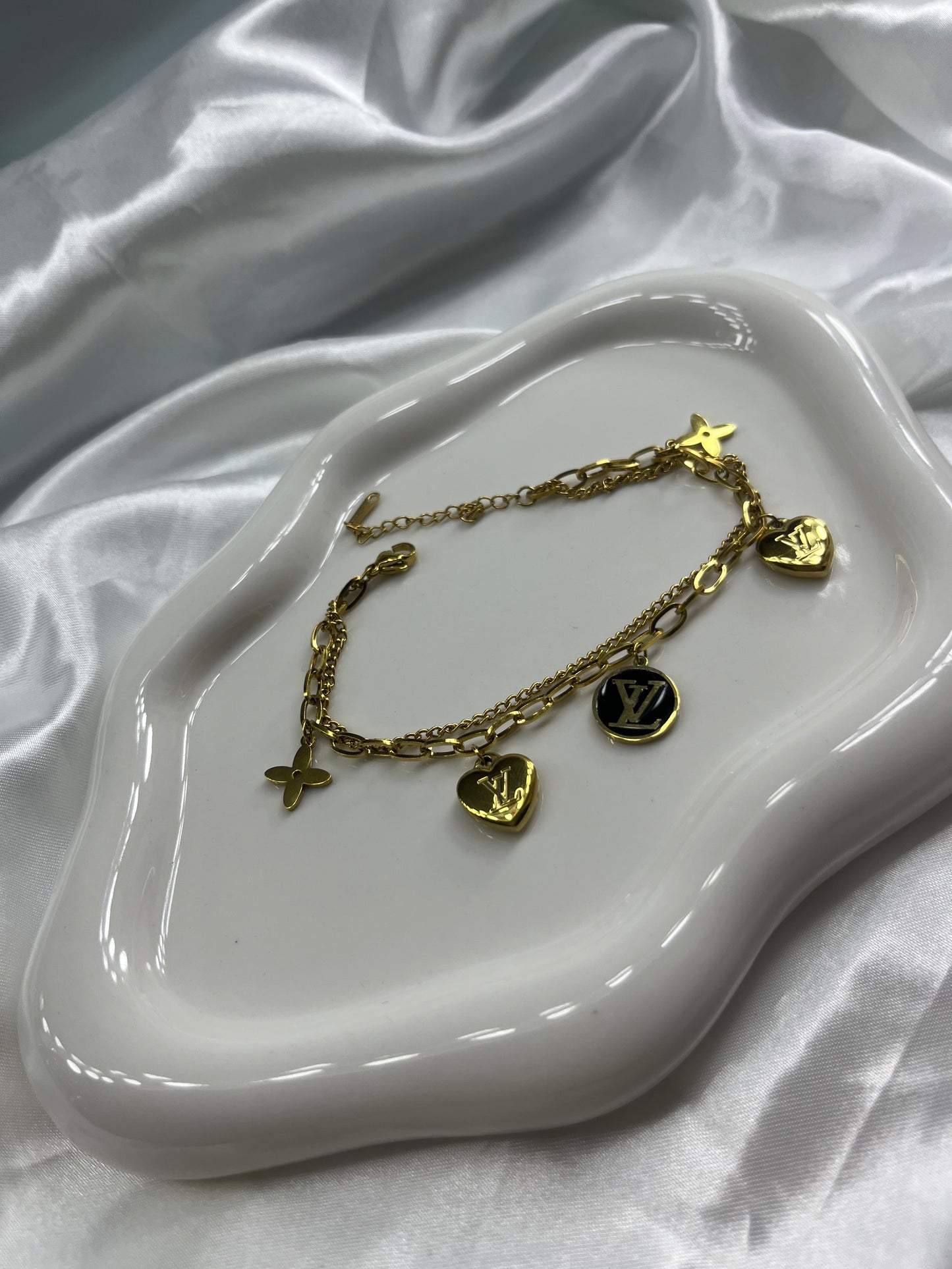 Gold 2Layer luvu charm bracelet