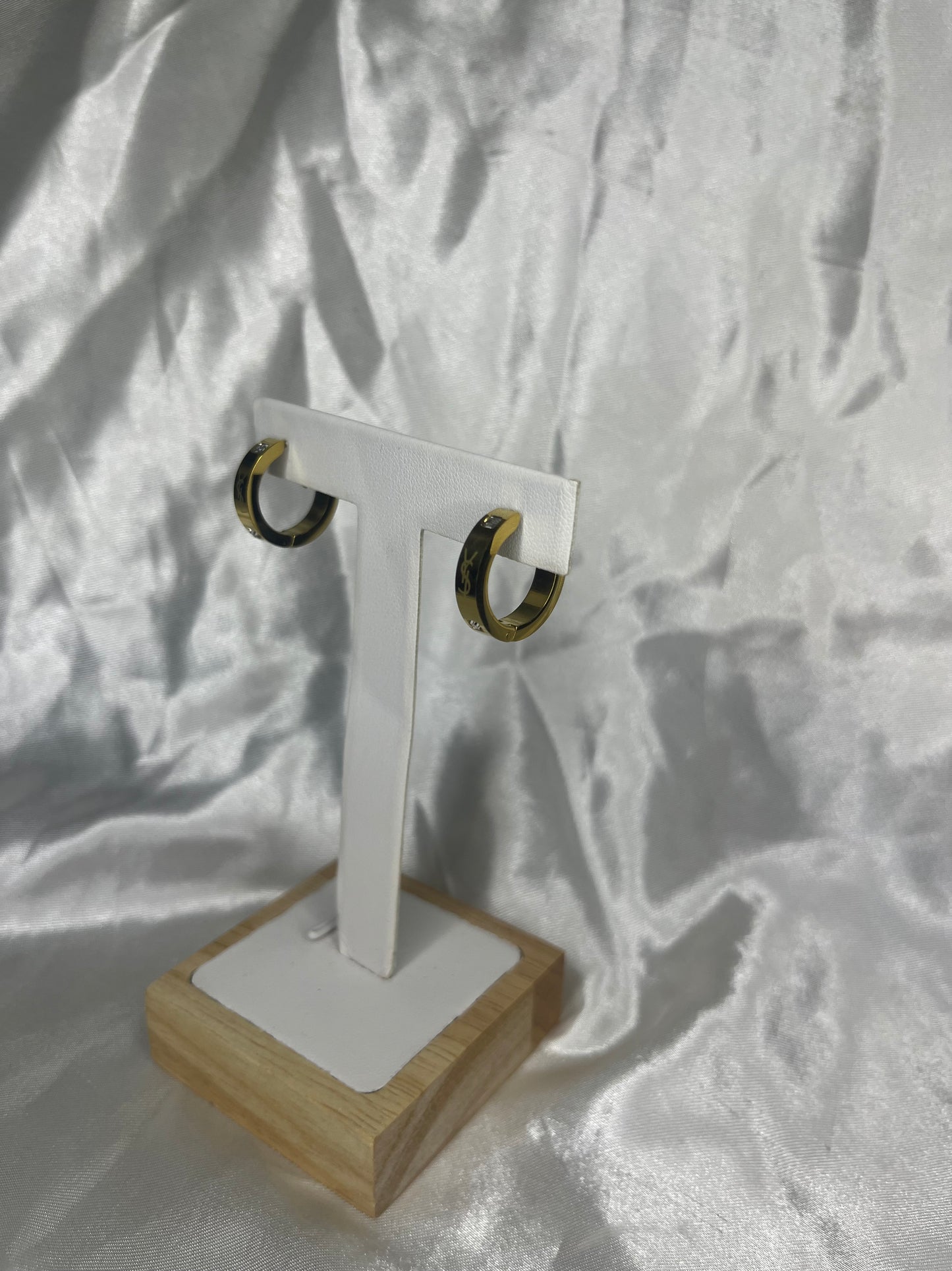 Gold Yvs hoop earrings