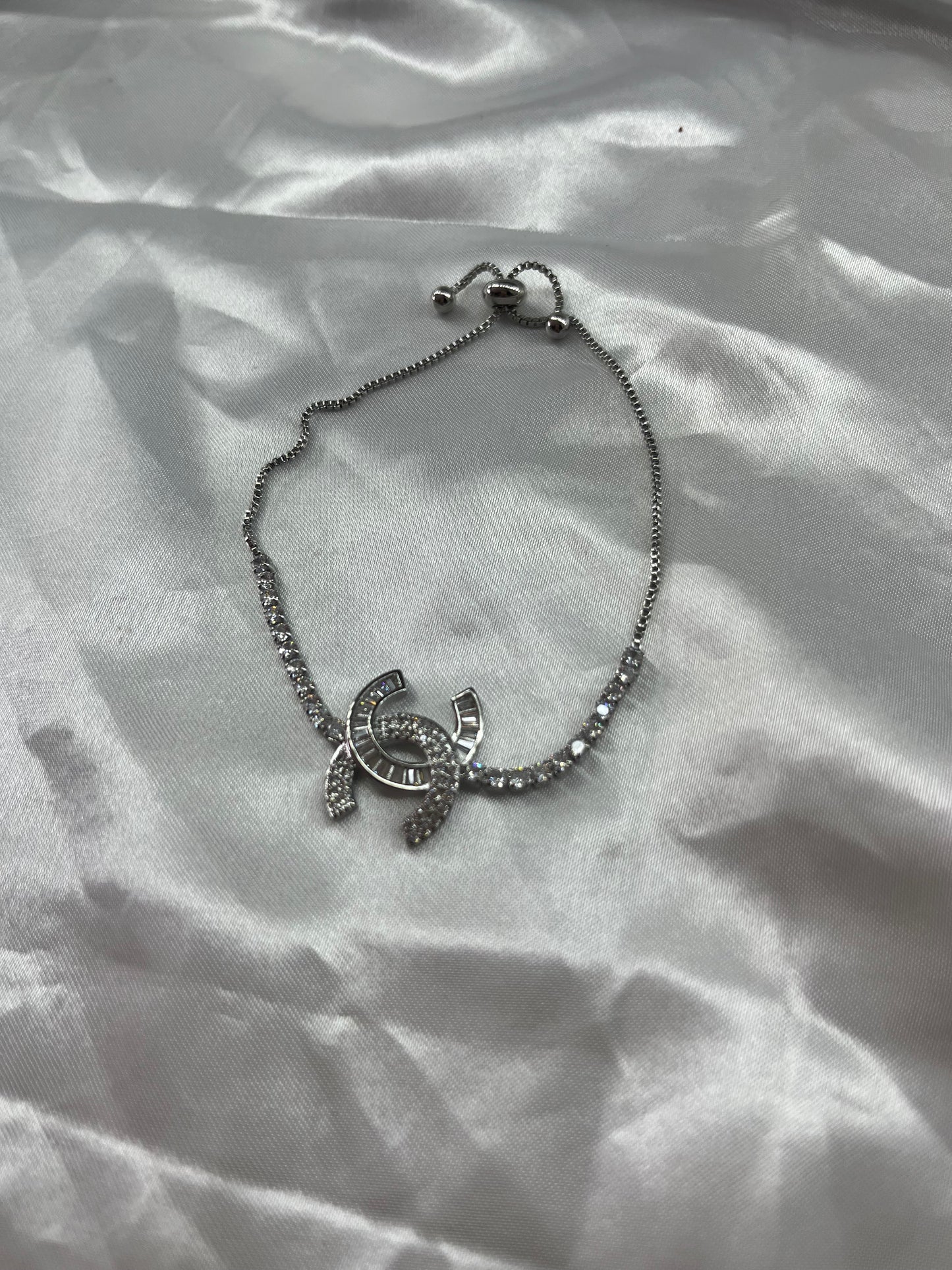Silver Diamanté tennis cece bracelet