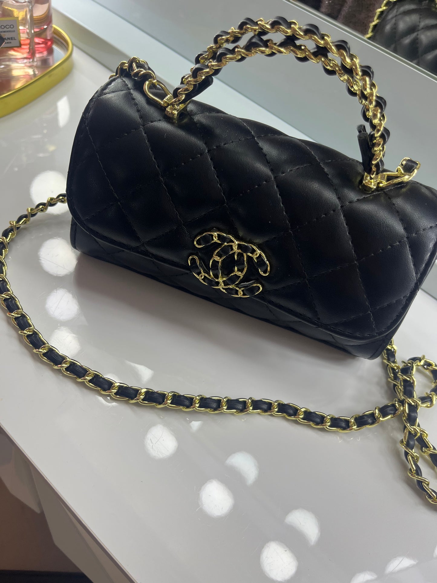 Black gold CECE cross body bag