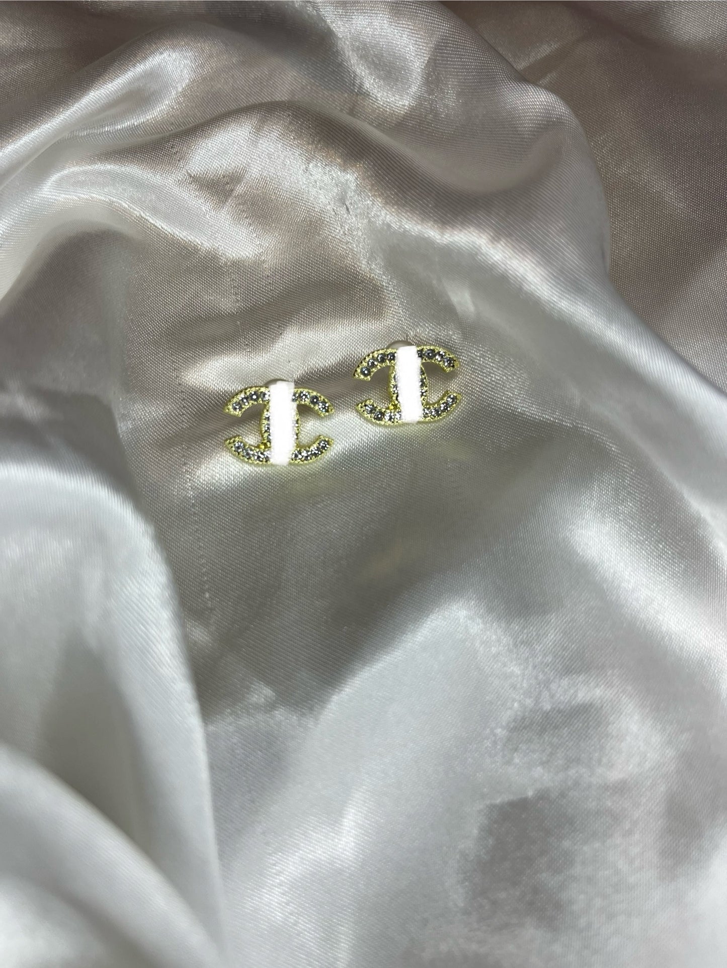 Gold or silver diamanté cece earrings