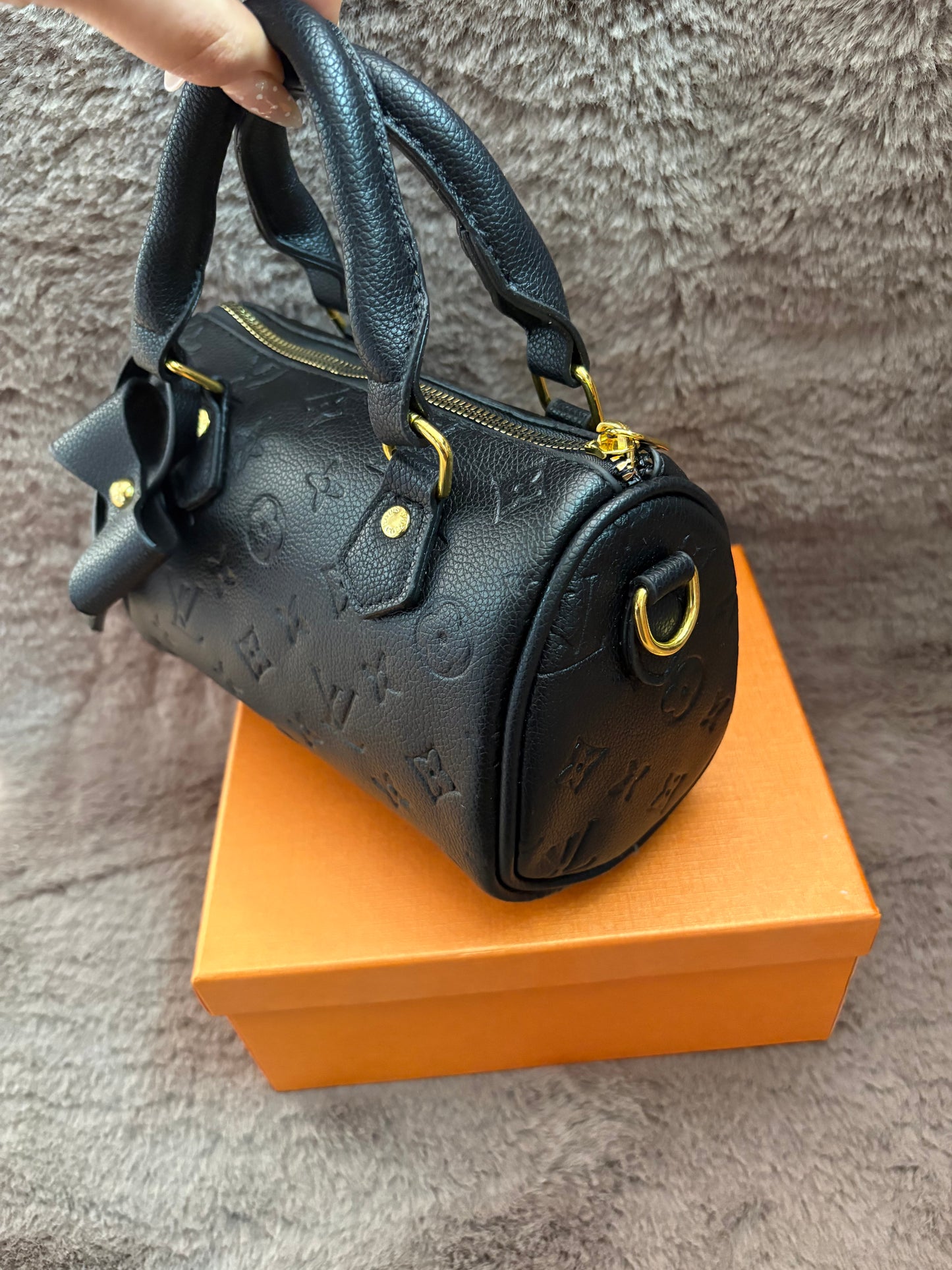 Gold black Luvu cross/handbag