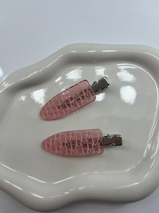 Pink DD Hair clips