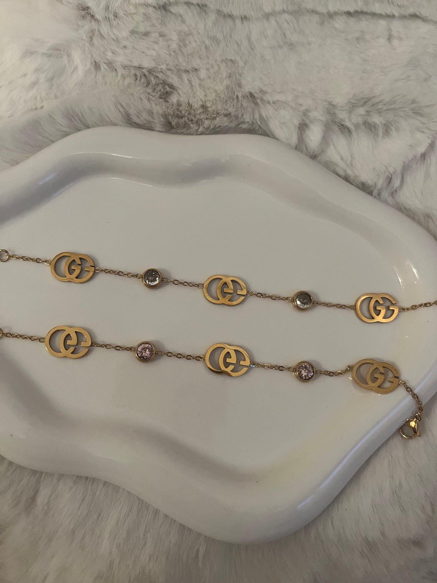 Gold GG pink or white diamond Bracelet
