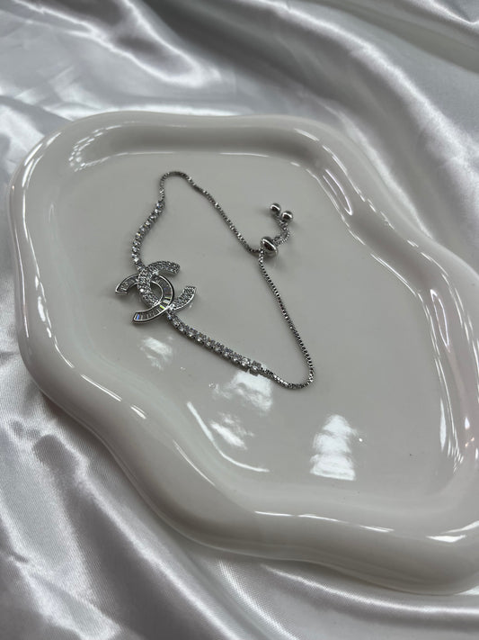 Silver Diamanté tennis cece bracelet
