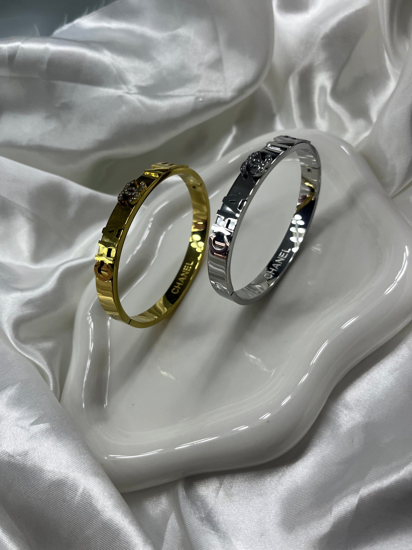 Gold or silver diamond Cece Bangle