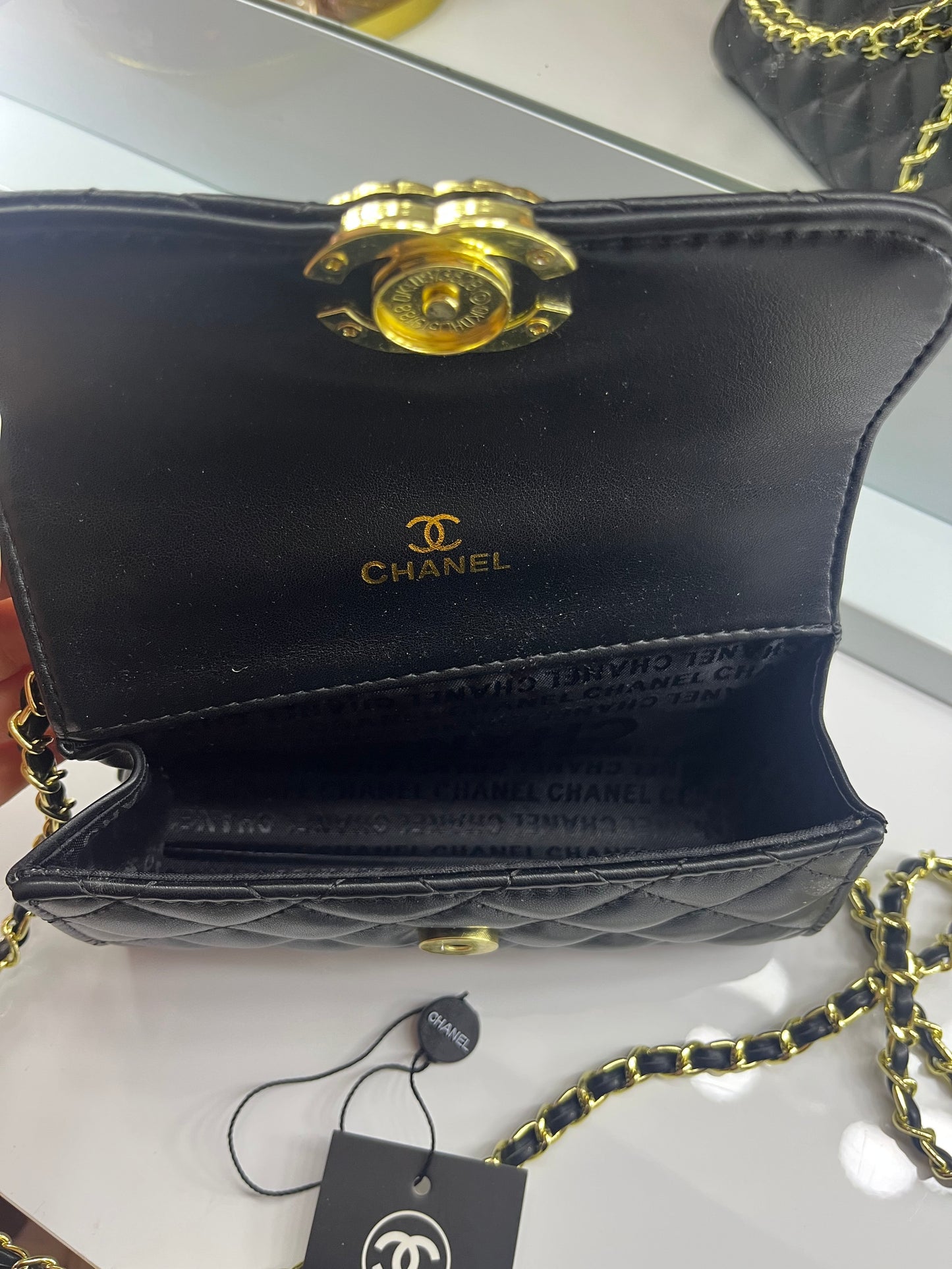 Black gold CECE cross body bag