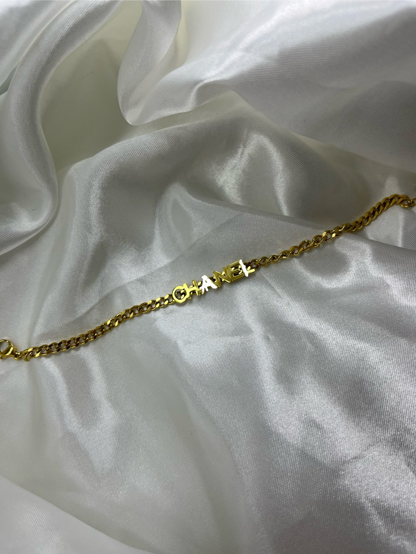 Gold chain cece bracelet