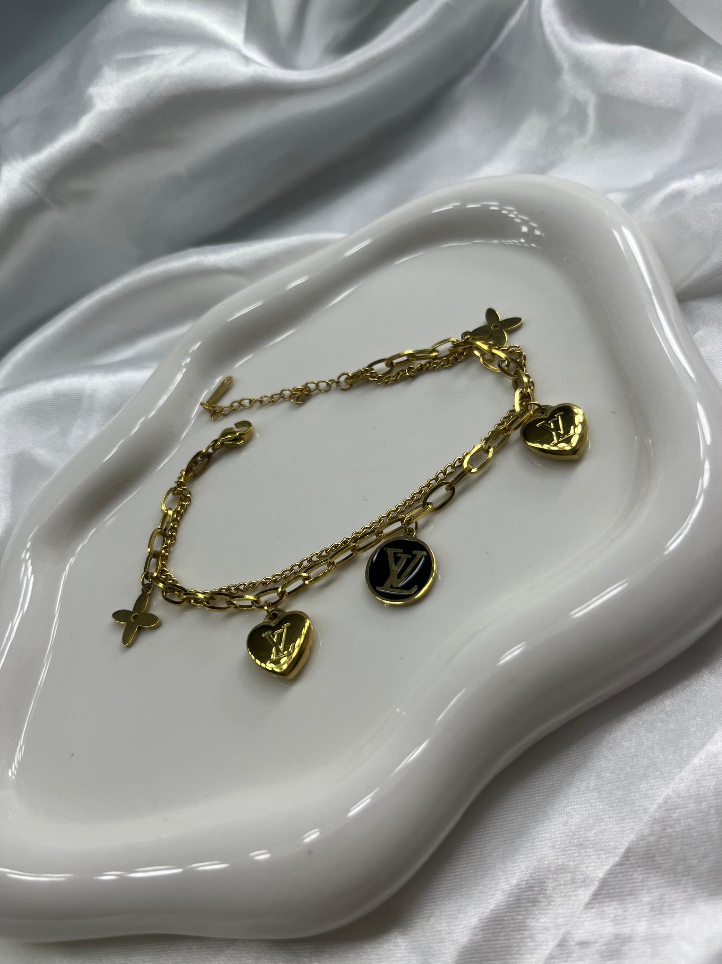 Gold 2Layer luvu charm bracelet