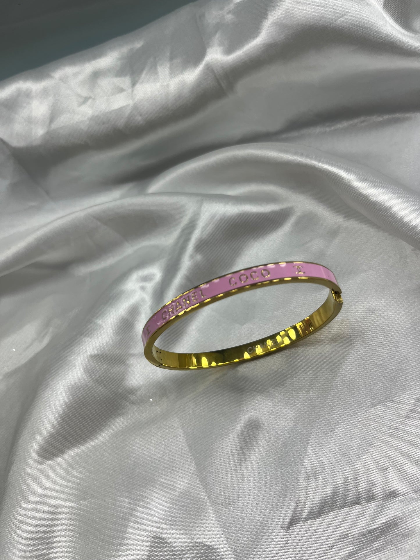 Gold pink Cece bangle