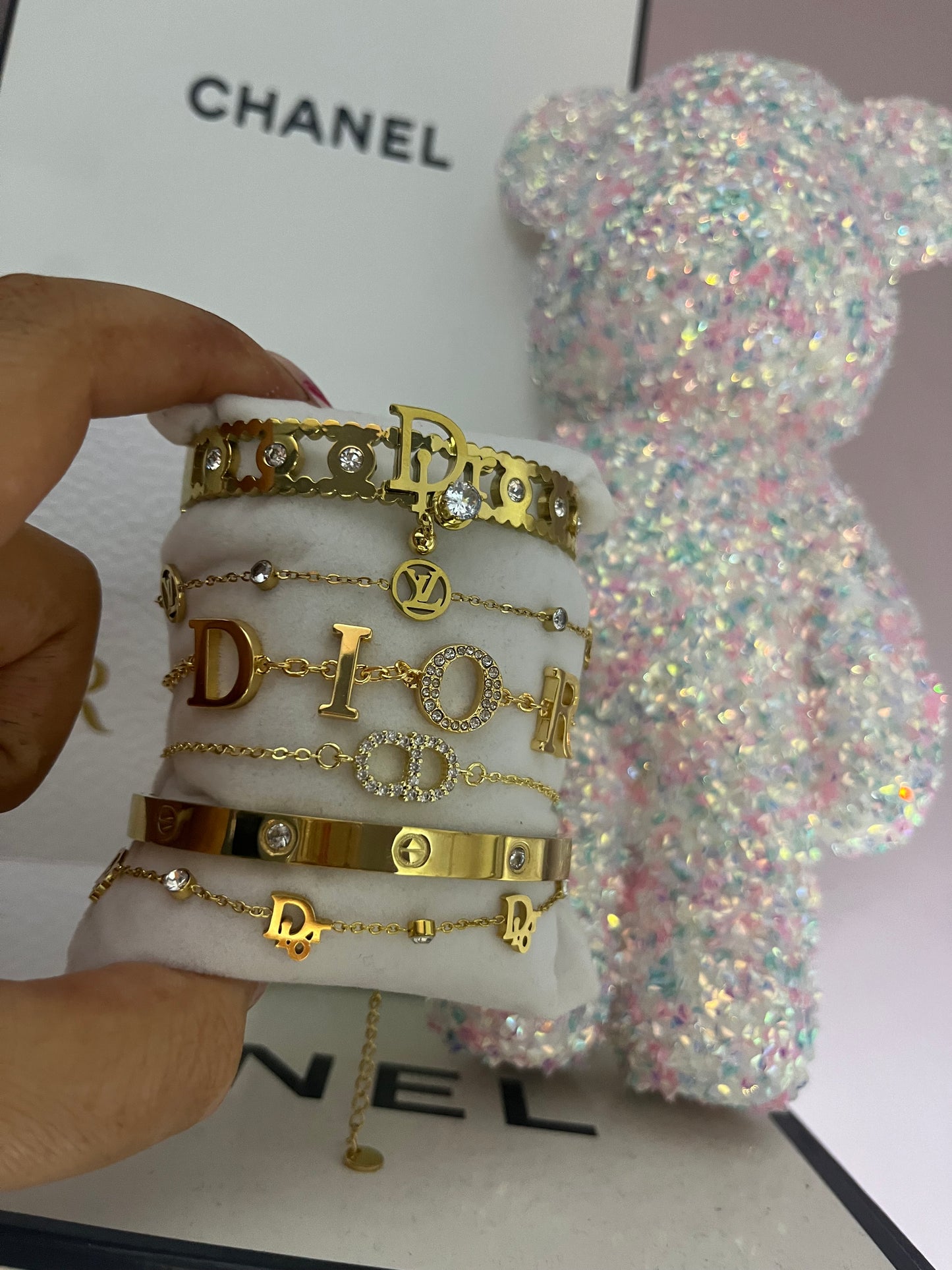Gold dreamy DD bracelet stack