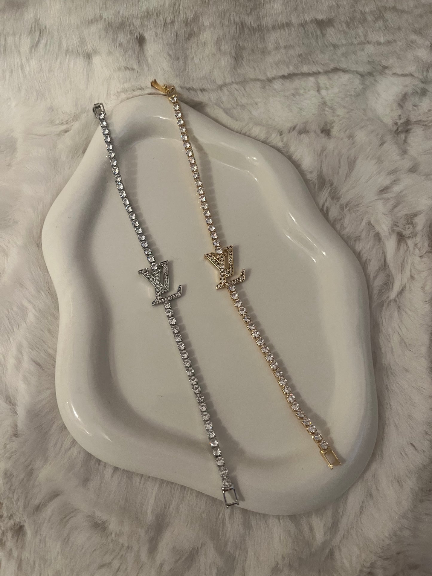 Gold or silver diamanté Luvu bracelet