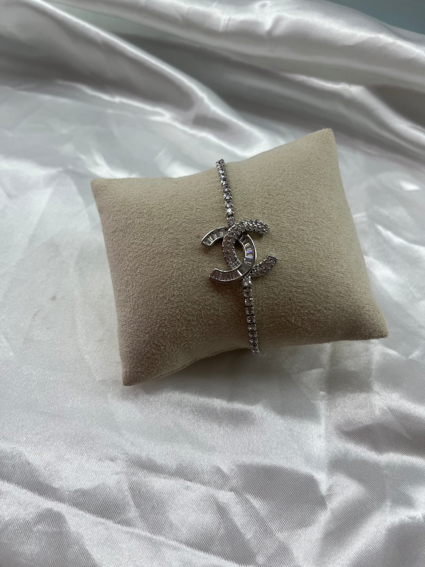 Silver Diamanté tennis cece bracelet
