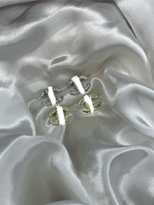 Gold or silver diamanté cece earrings