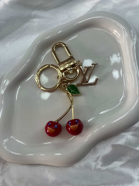 Gold cherry Charm luvu keychain
