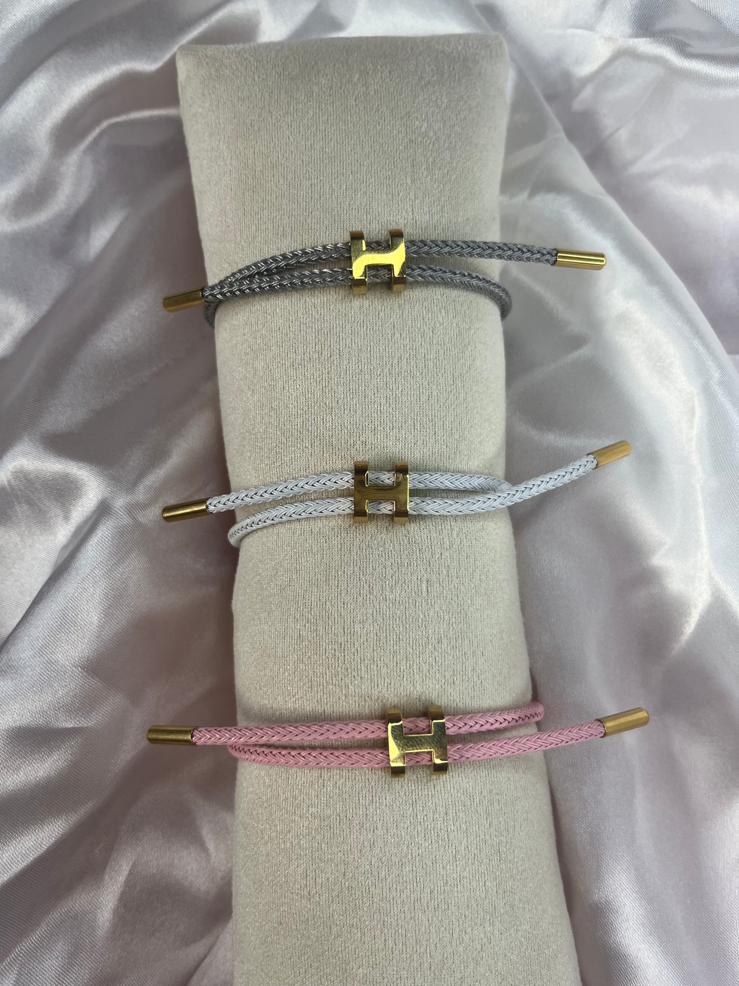 Gold coloured adjustable bracelet