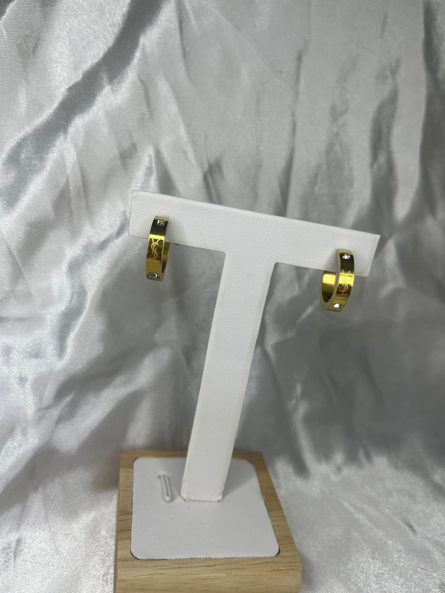 Gold Yvs hoop earrings