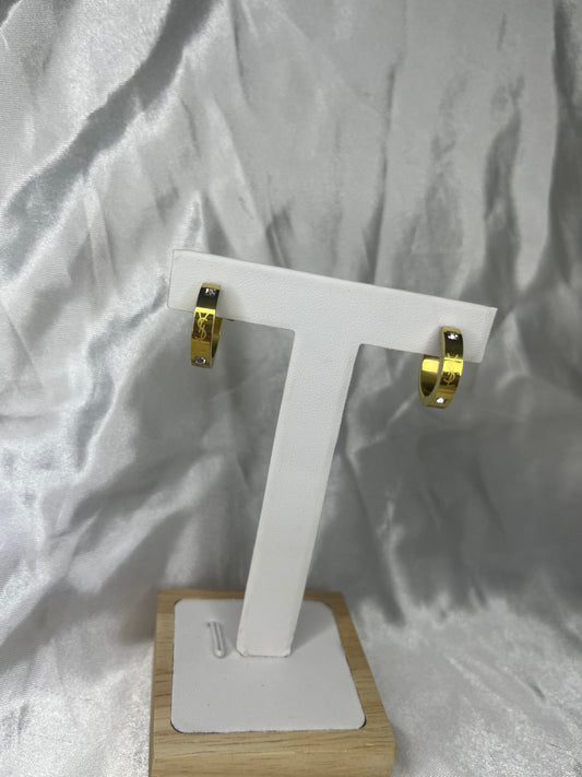 Gold Yvs hoop earrings