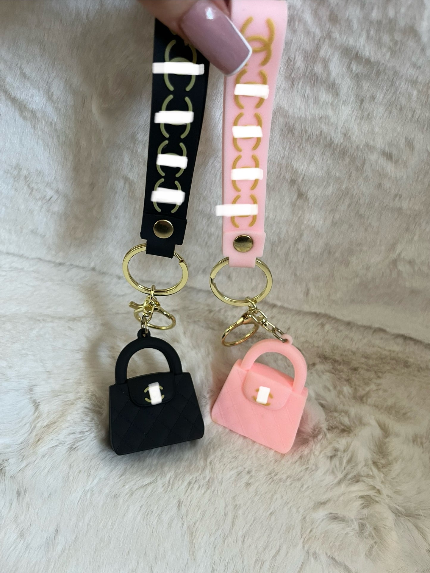 Gold pink or black cece Bag Keychain