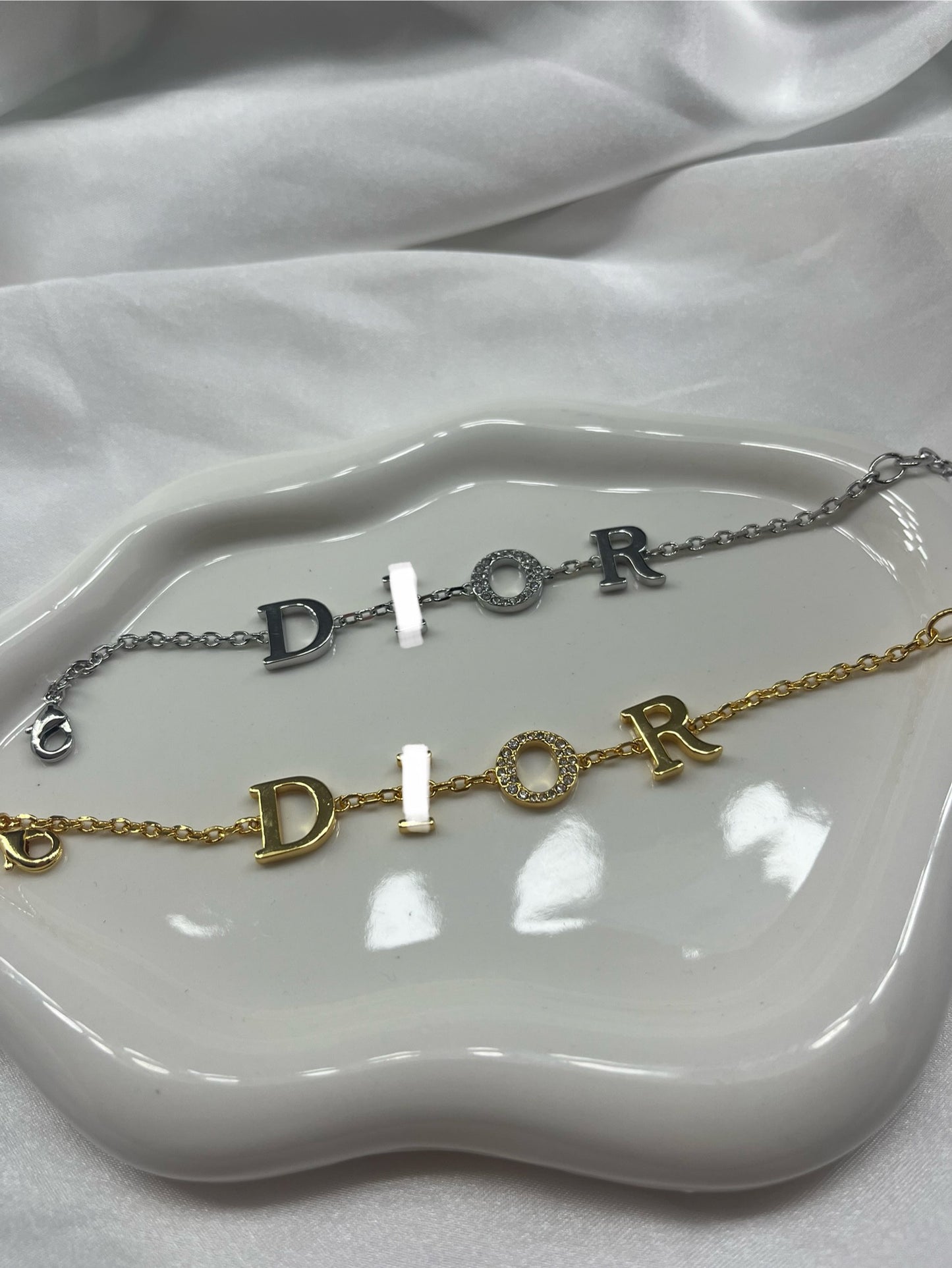 Gold or silver DD Diamante bracelet