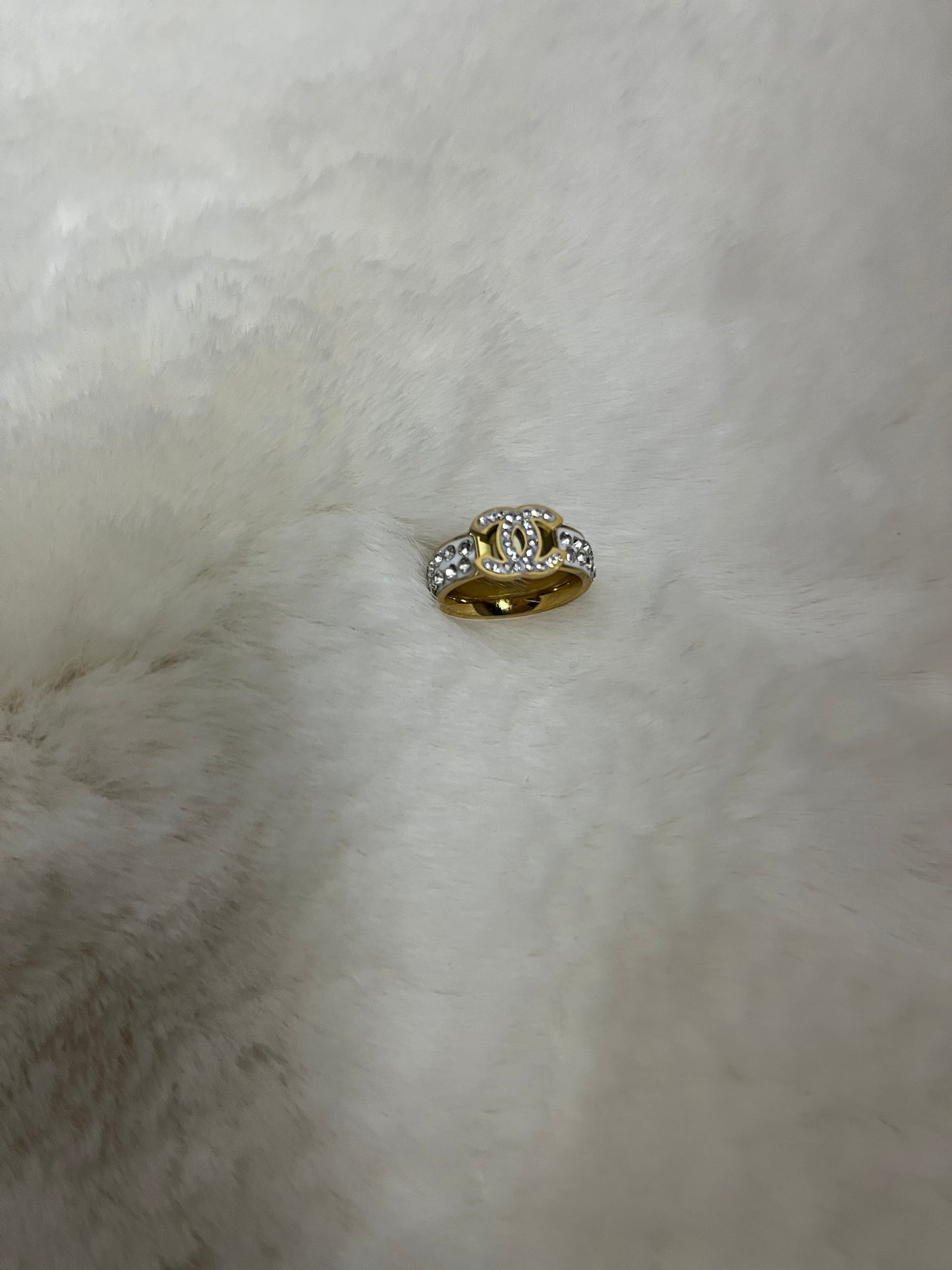 Gold diamanté Cece Ring
