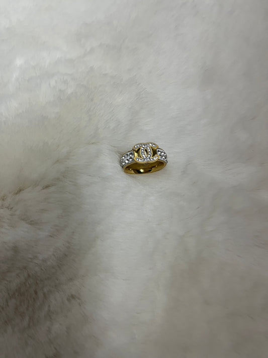 Gold diamanté Cece Ring