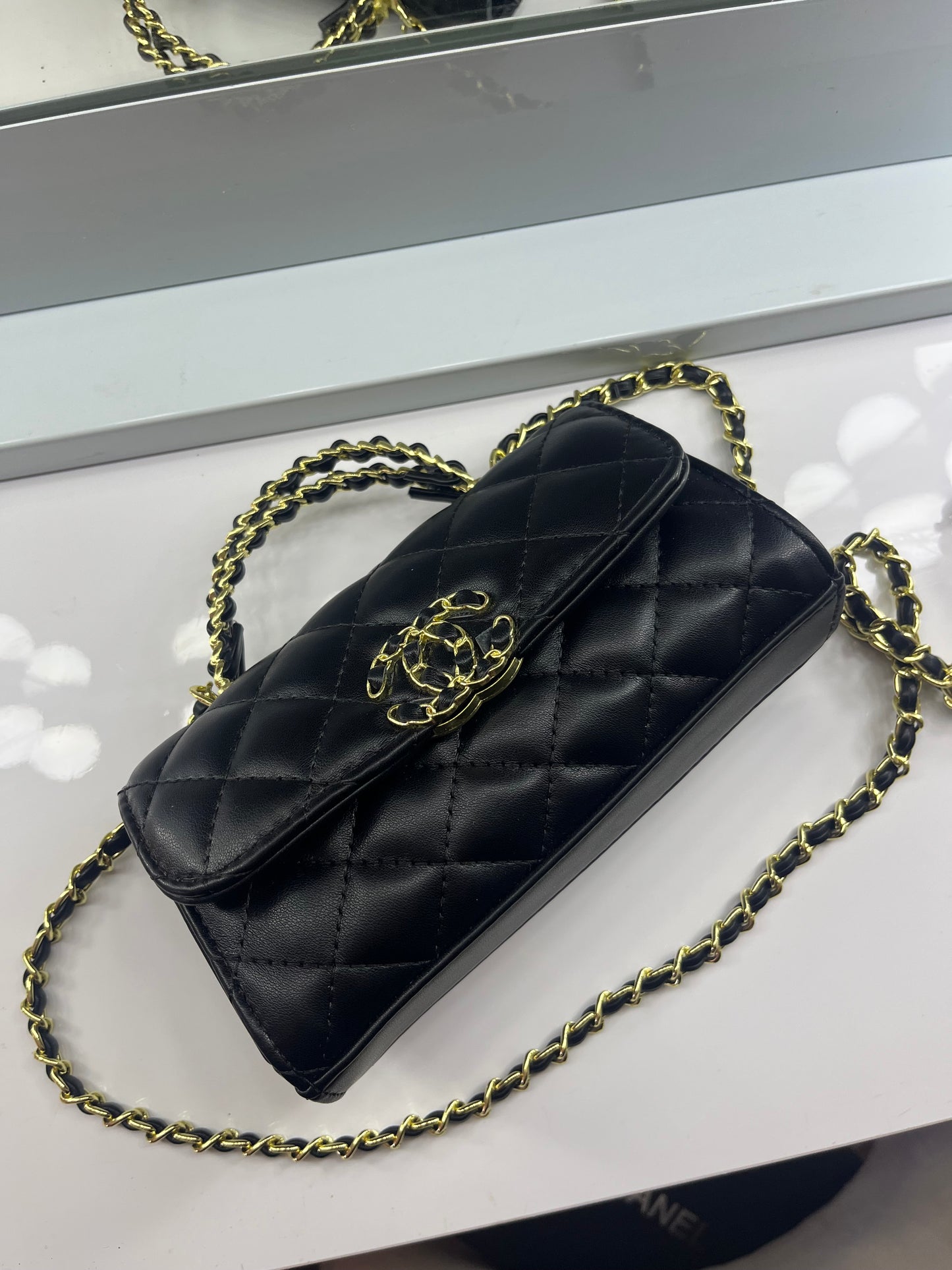 Black gold CECE cross body bag