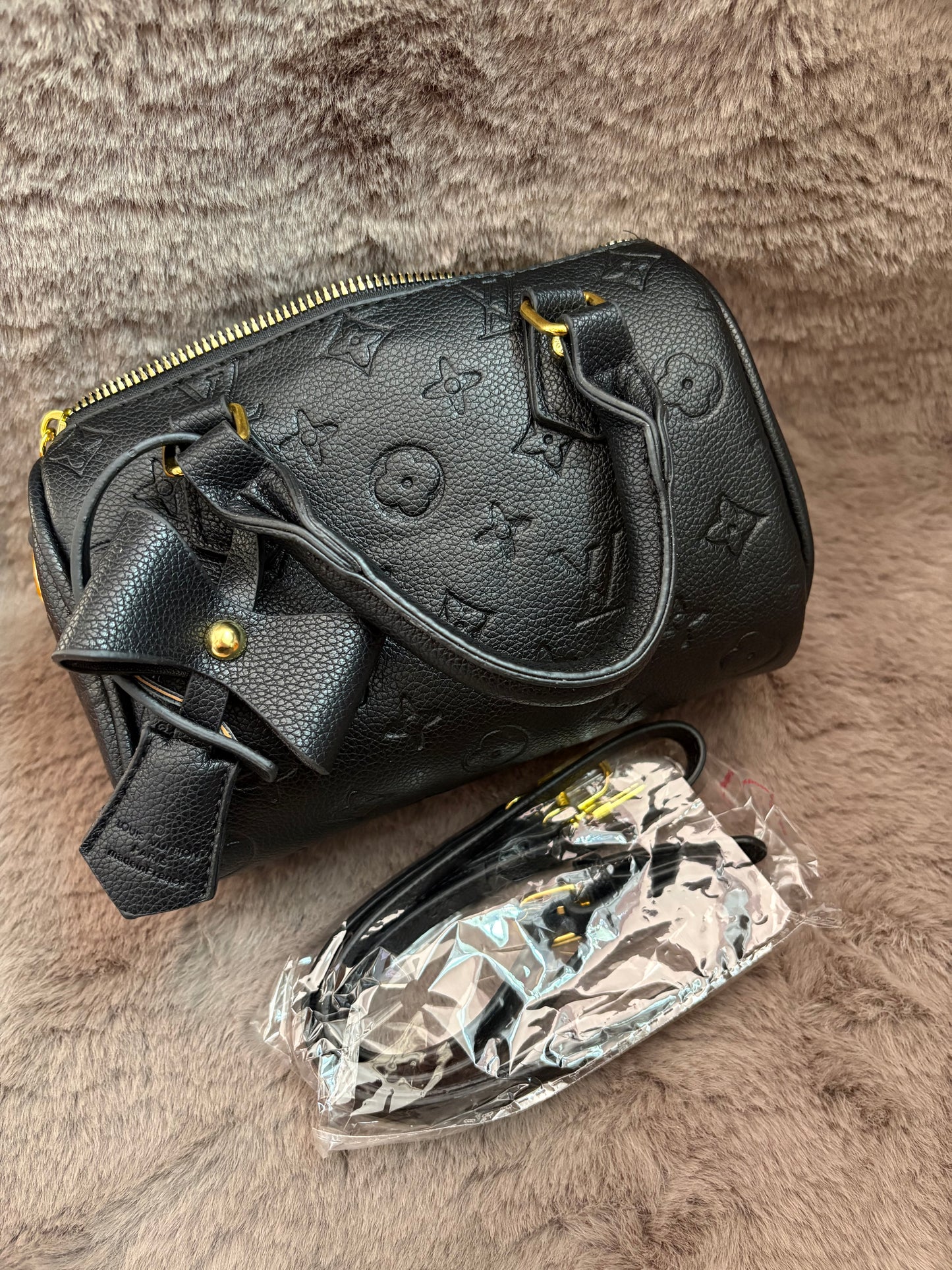 Gold black Luvu cross/handbag