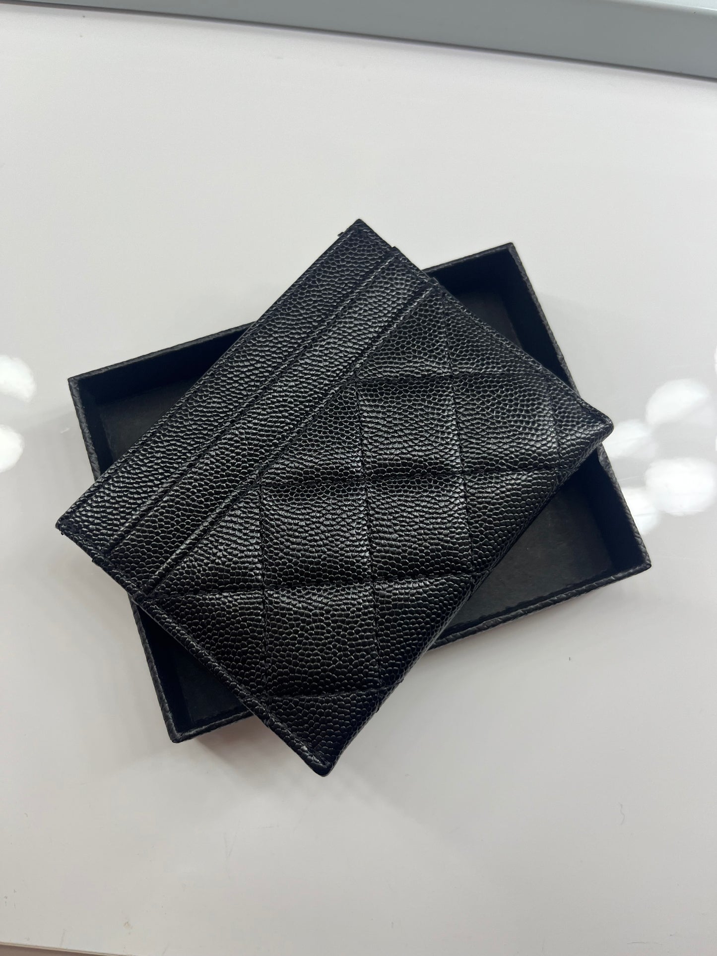 Black gold pearl CECE card holder