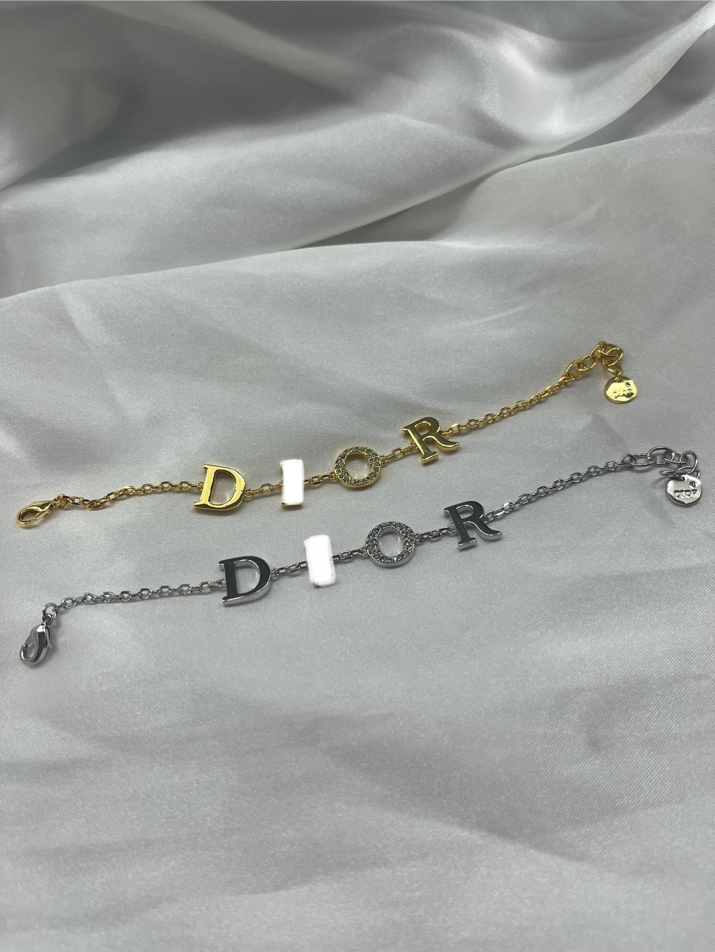 Gold or silver DD Diamante bracelet