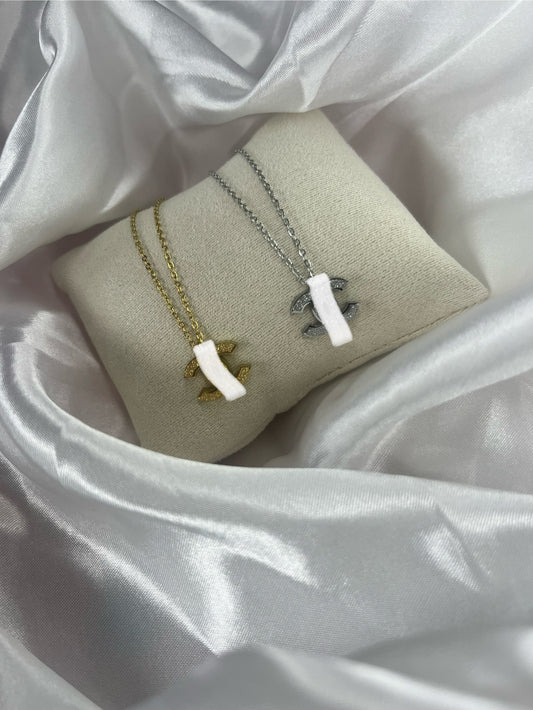 Gold or silver Glittery Cece necklace