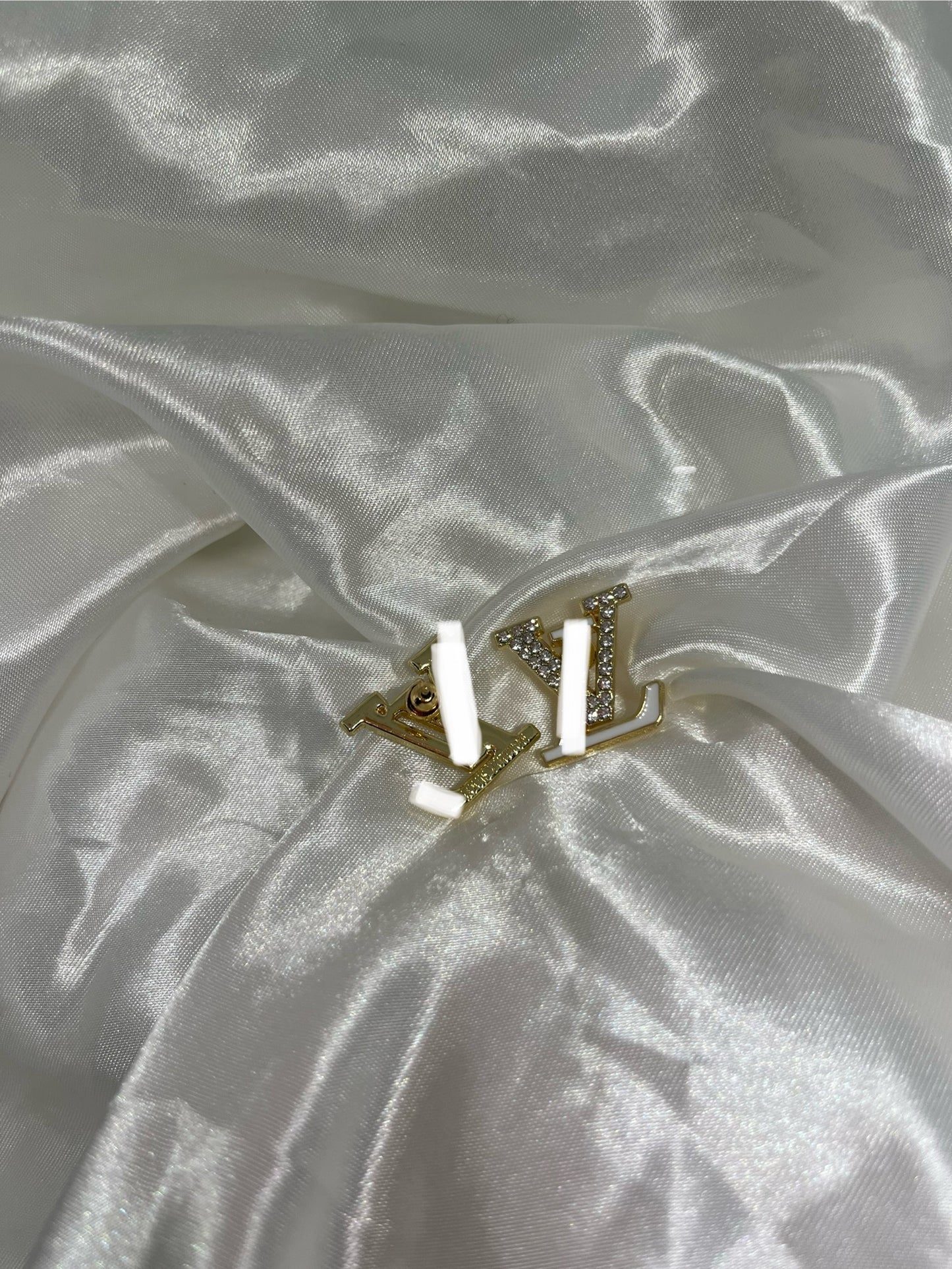 Gold pink or white diamanté Luvu earrings