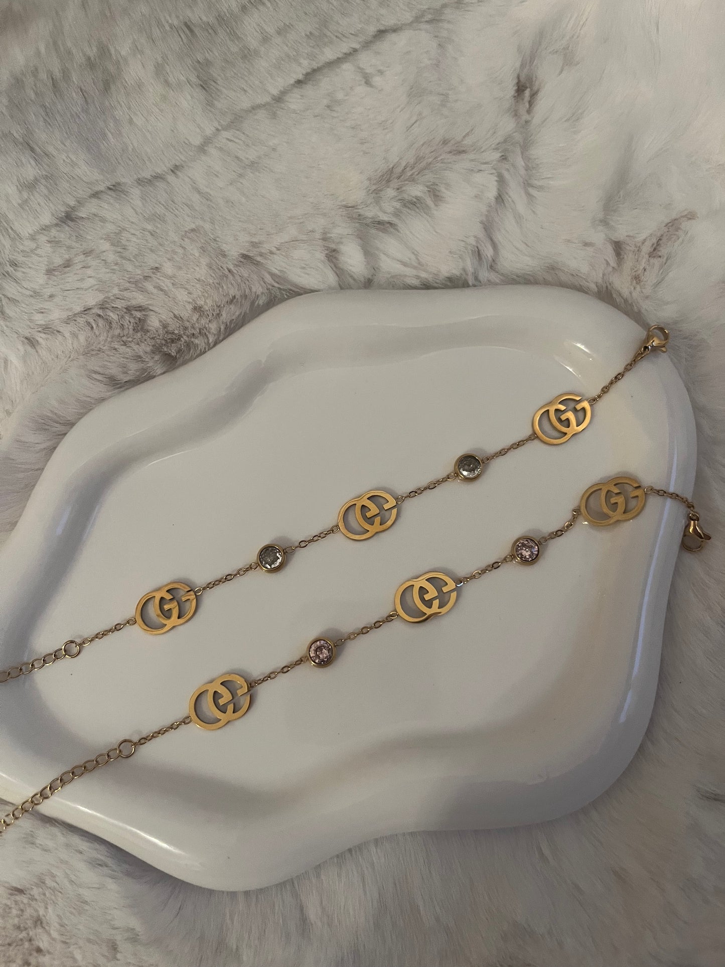 Gold GG pink or white diamond Bracelet