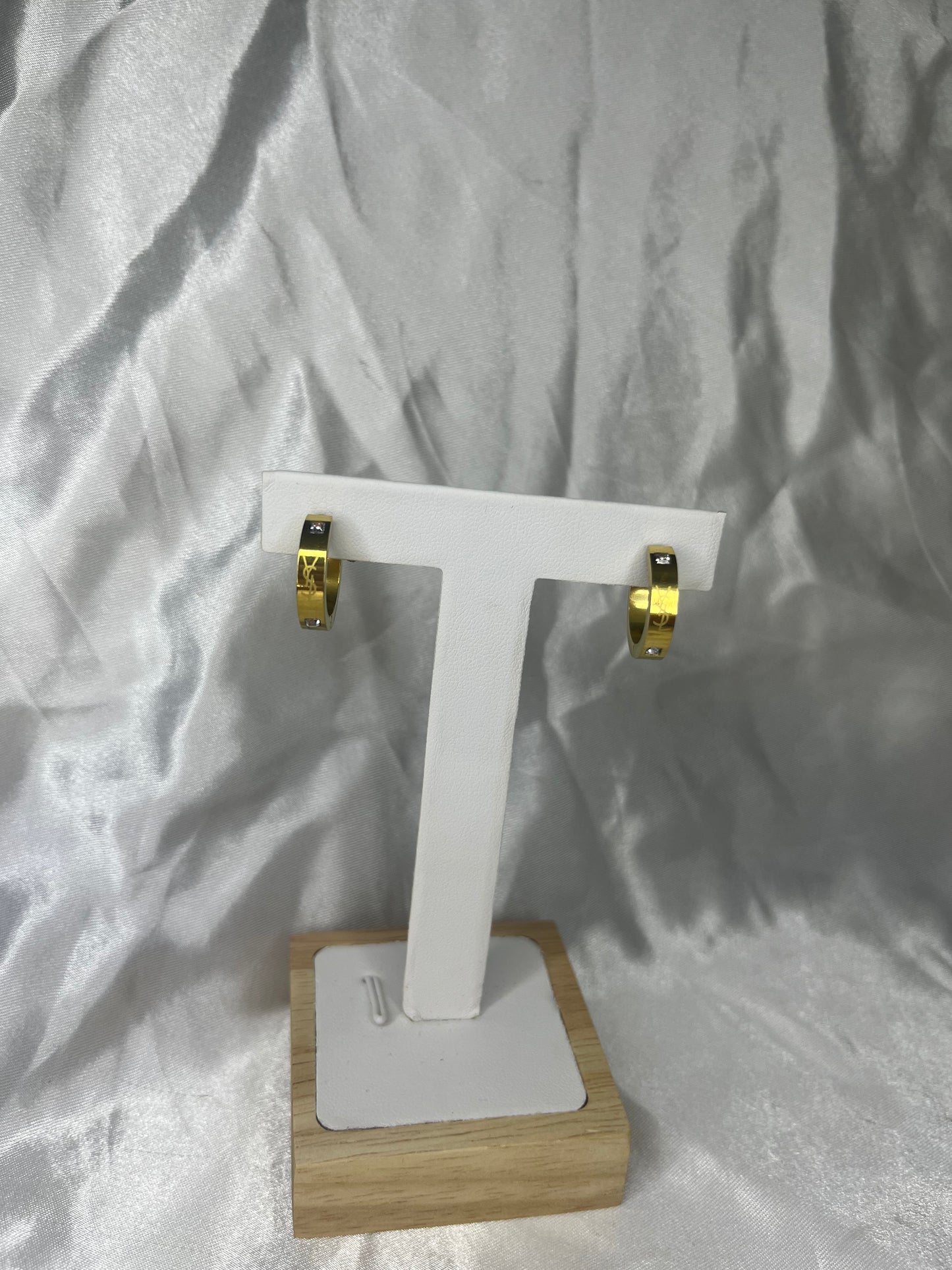 Gold Yvs hoop earrings