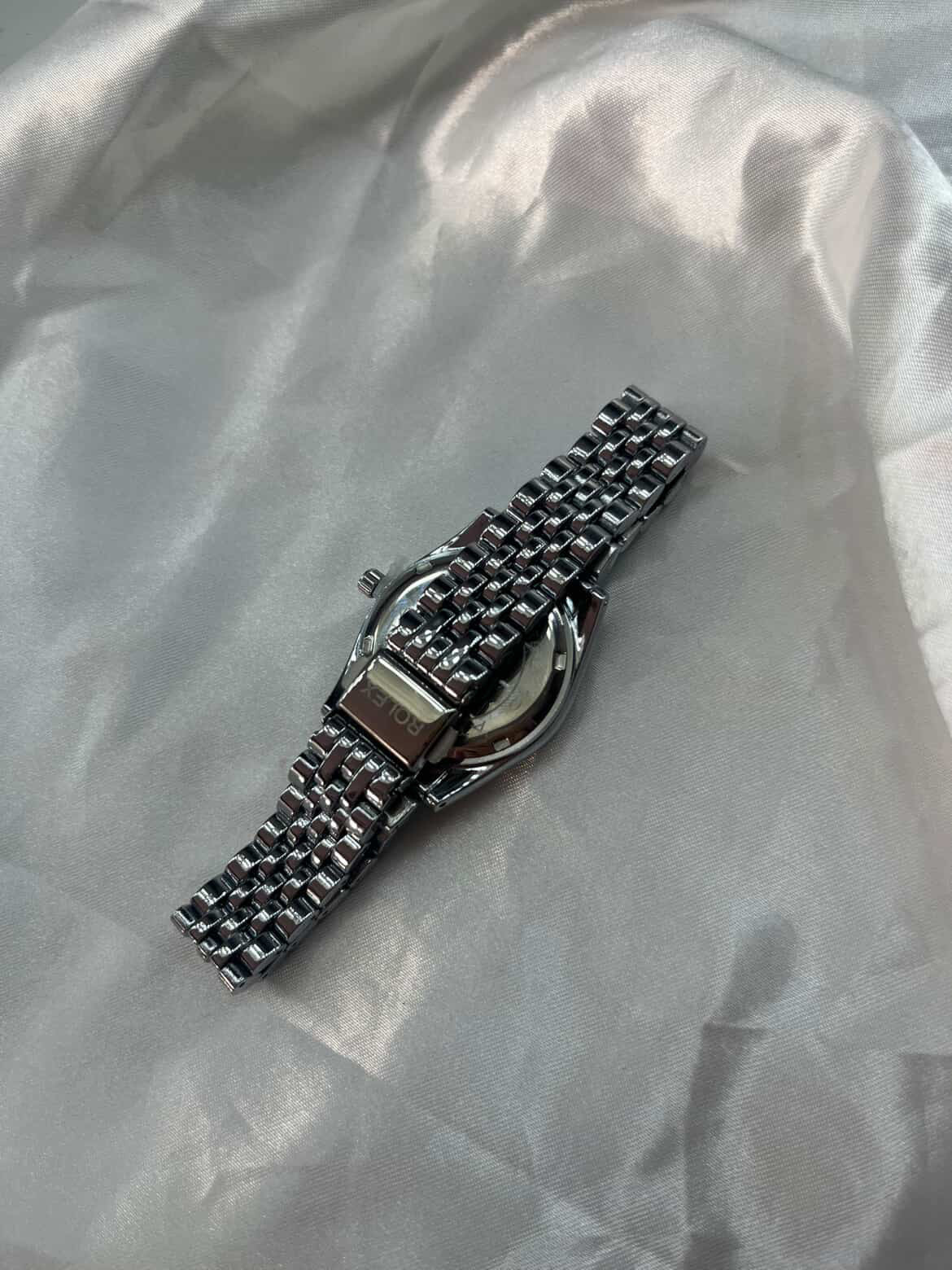 Silver pink diamanté Rox watch
