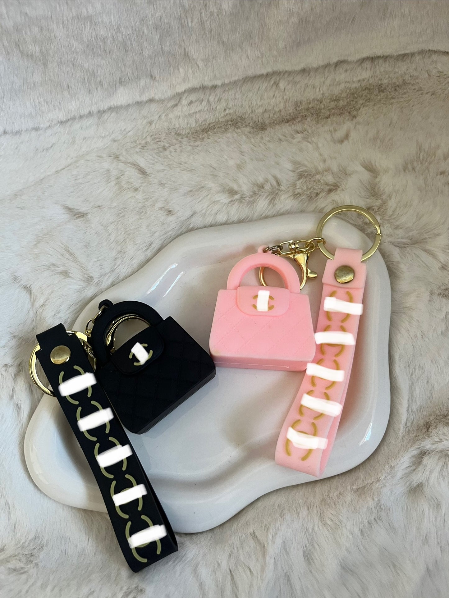 Gold pink or black cece Bag Keychain