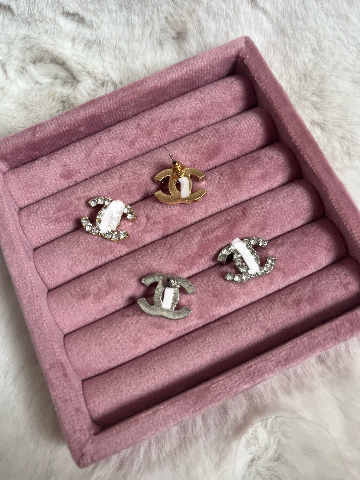 Gold or silver diamanté Cece earrings