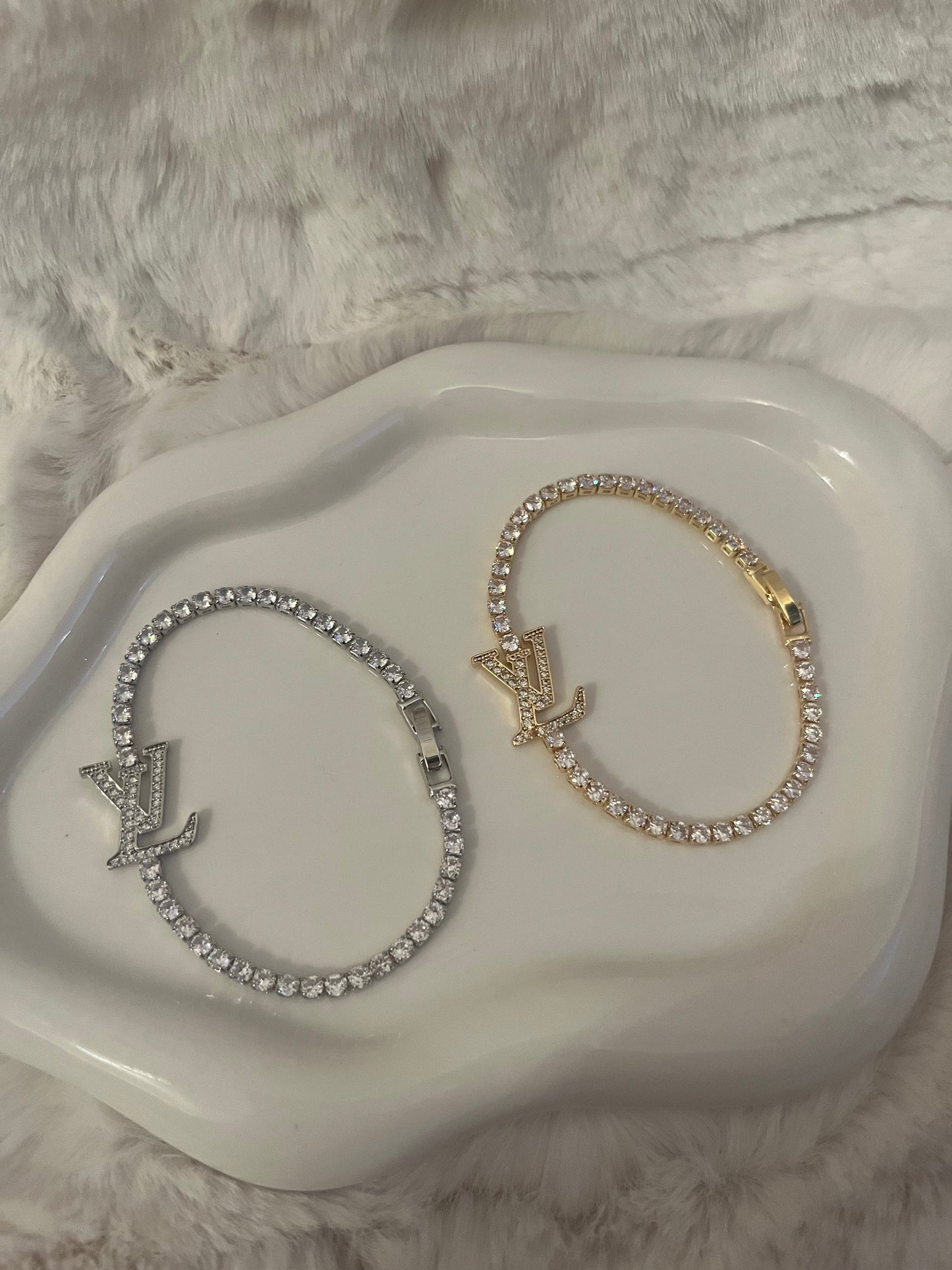 Gold or silver diamanté Luvu bracelet