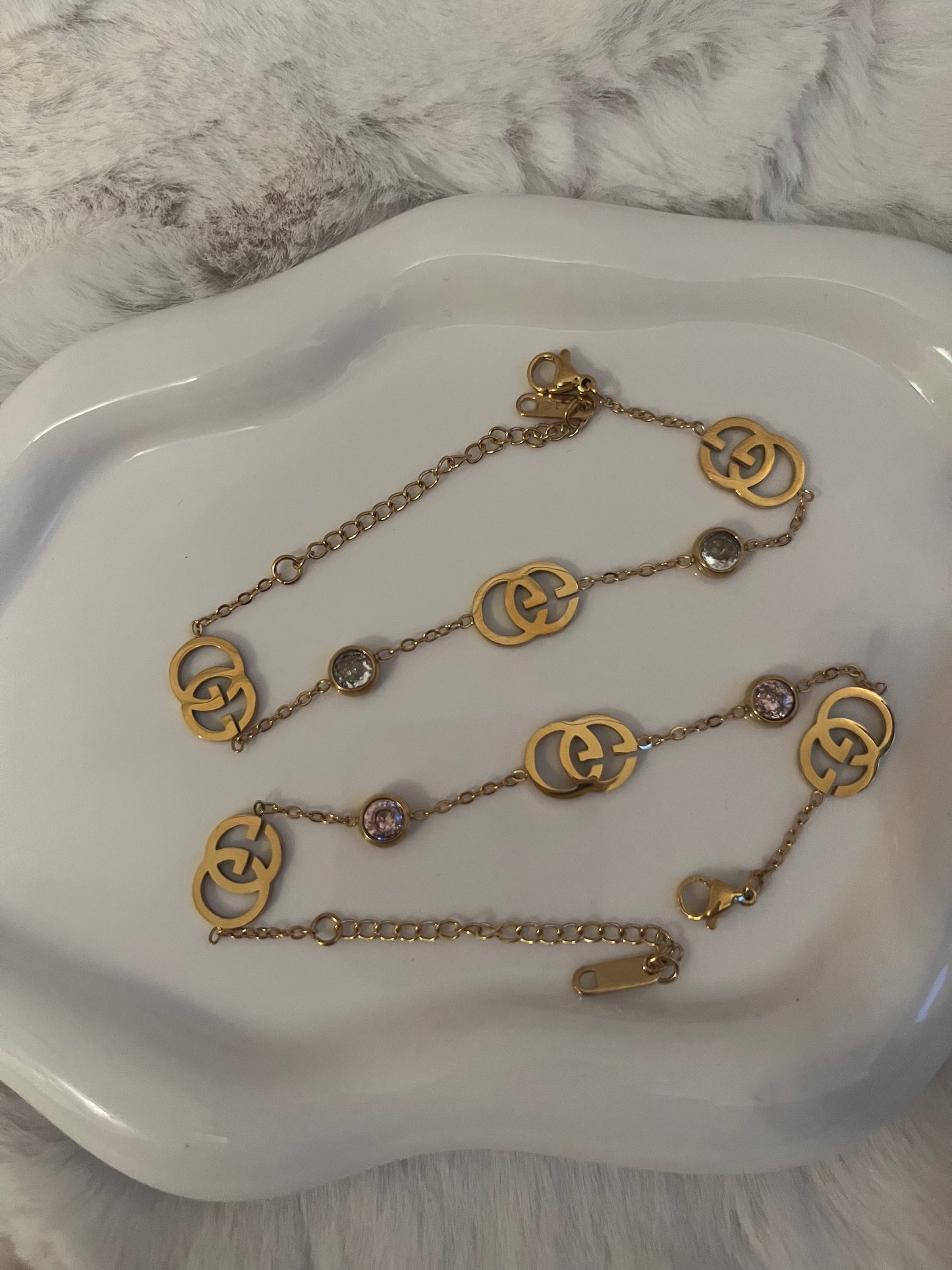 Gold GG pink or white diamond Bracelet