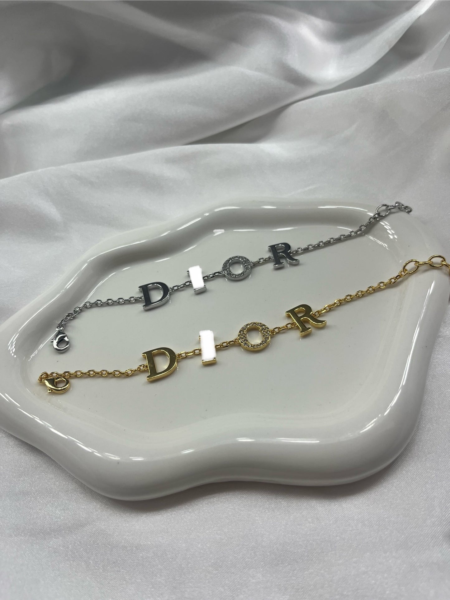 Gold or silver DD Diamante bracelet